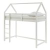 Vente-unique Kinderbed | Hoogslaper 90 X 190 Cm - Massief Grenen - Wit - Tarzia