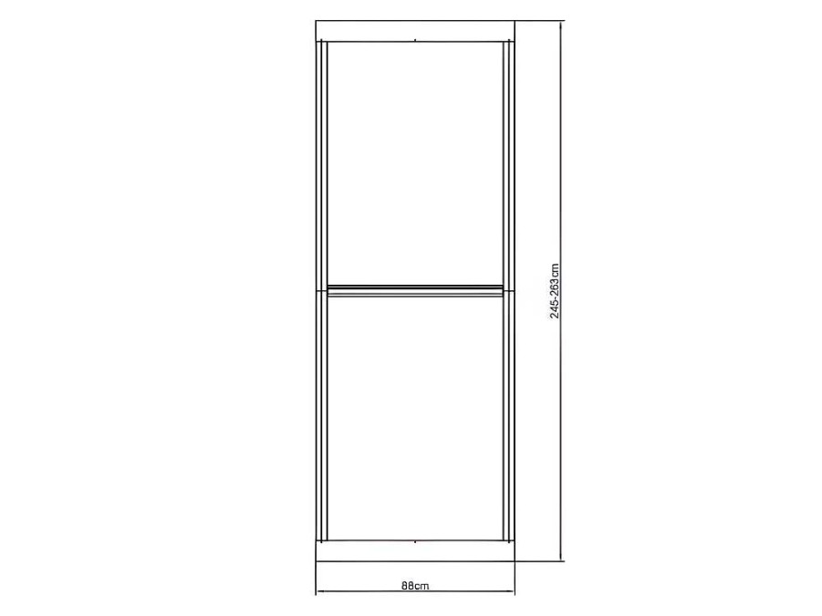 Vente-unique Scheidingswand | Scheidingswand In Aluminium - L88 X H245 Cm - Antraciet - Verstelbare Hoogte - Sagar