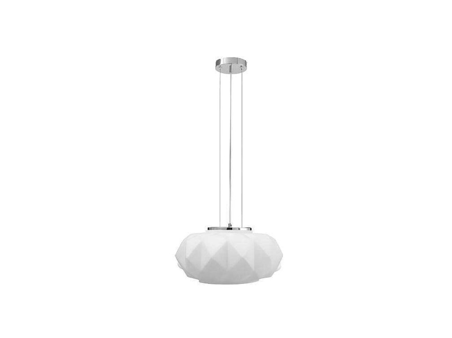 EPIKASA Hanglamp | Terra Hanglamp, Chroom, Wit, 38X38X110 Cm, Epikasa