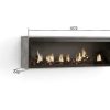 Skraut Home Haard | Elektrische Haard Led , 107X38X25Cm, Woonkamer - Eetkamer, Elektrische Haard, Cement