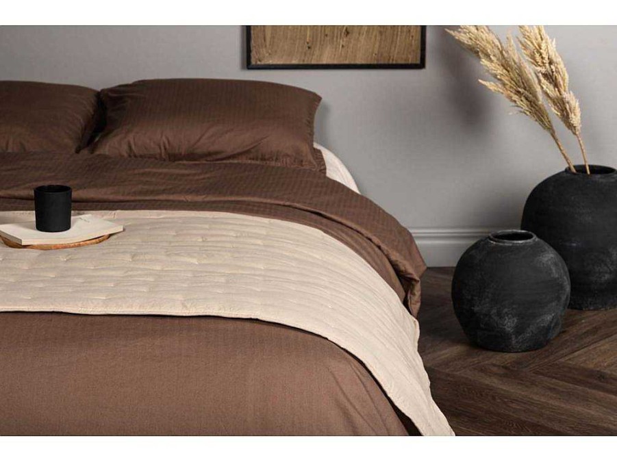 Vente-unique Beddengoed | Sally Sprei 80X260Cm Beige.