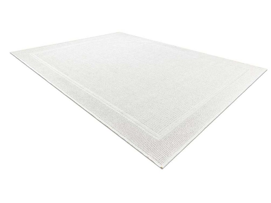 RugsX Tapijt Voor Buiten | Sisal Tapijt Timo 5979 Buitenshuis Kader Wit 140X190 Cm