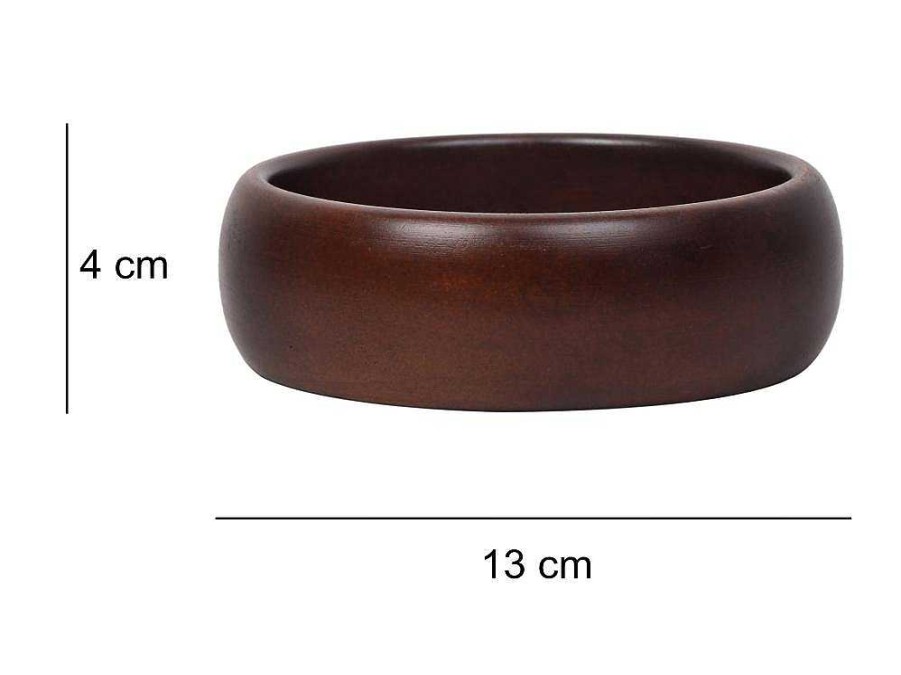 OZAIA Tafelservies | Set Van 4 Schaaltjes - D13 X H4 Cm - Mangohout - Naturel - Valisa