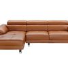 LINEA SOFA Leren Zitbank | Leren Hoekbank Excelsior Ii - Karamel Bruin - Hoek Links