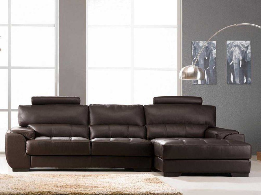 LINEA SOFA Leren Zitbank | Hoekbank Van Leer Metropolitan Ii - Bruin - Hoek Rechts