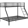 Vente-unique Kinderbed Stapelbed | Stapelbed Elevatio Iv - 90 En 140 X 190 Cm - Staal - Zwart