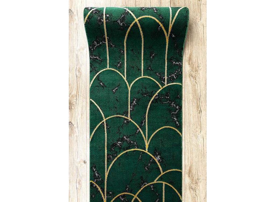 RugsX Gangtapijt | Tapijtloper Emerald Exclusief 1016 Glamour, Stijlvol Art Deco, Marmer 80X120 Cm