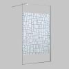 Shower & Design Douchewand | Wand Voor Inloopdouche Laura Van Gezeefdrukt Glas - 120X190 Cm