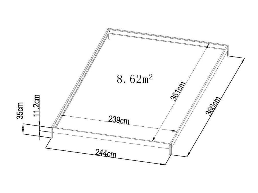 EXPERTLAND Tuinkas | Tuinserre Van Polycarbonaat 9 M Corolle Ii - Aluminium