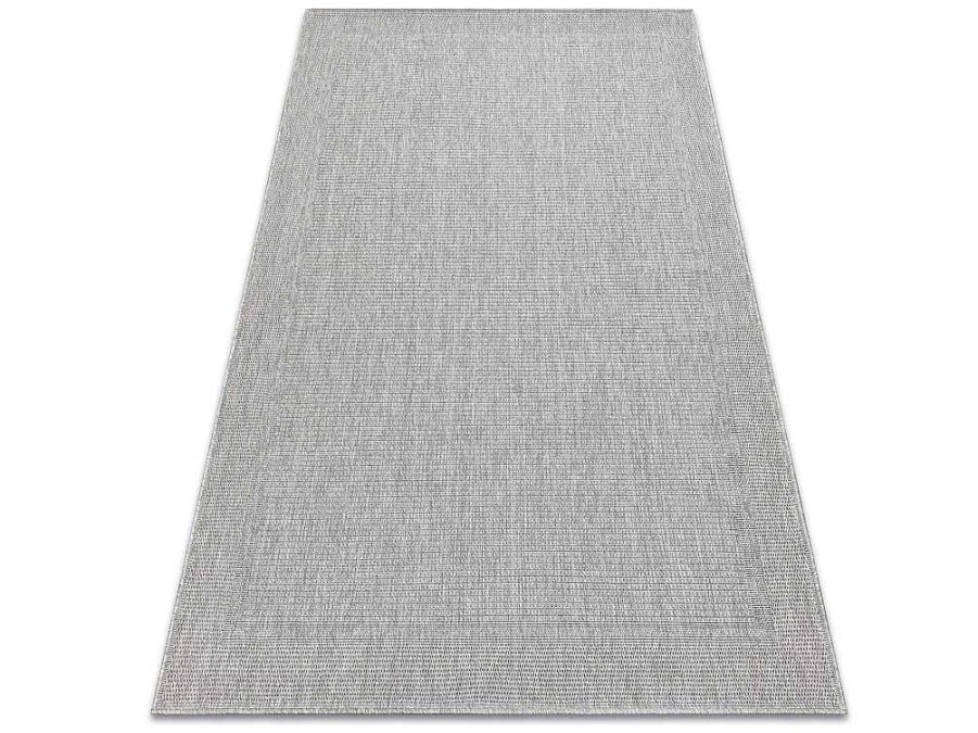 RugsX Tapijt Voor Buiten | Sisal Tapijt Timo 5979 Buitenshuis Kader Grijskleuring 180X270 Cm