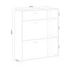 Skraut Home Schoenenkast | Zapatero Furniture, Windmodel, 90X26X101.5Cm, Tegroep Hall En Hall, Grijs En Eiken, Moderne Stijl