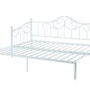 Vente-unique Bed Met Slaaplade | Onderuitschuifbed Sebille - Metaal - 90 X 200 Cm - Wit