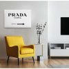 EPIKASA Decoratieve Wandplaat | Afdrukken Op Canvas Prada Marfa, Wit, Zwart, 45X3X70 Cm, Epikasa