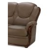 Vente-unique Fauteuil Leer | Fauteuil Adelaide - 100% Buffelleer - Taupe