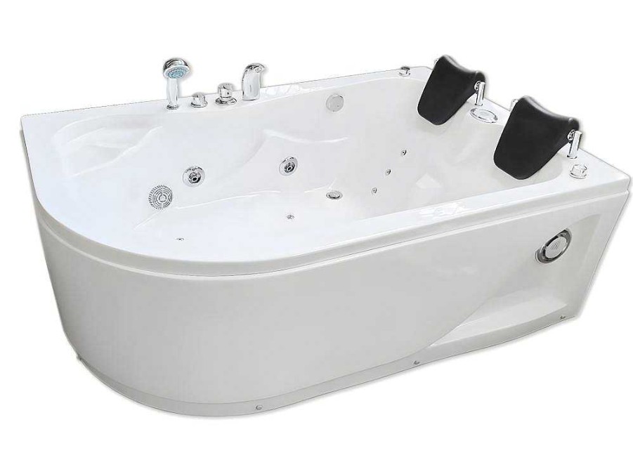 ELITESHOPPING Massagebad | Witte Hottub 170 X 115 Cm Voor 2 Personen 15 Jets Dahlia