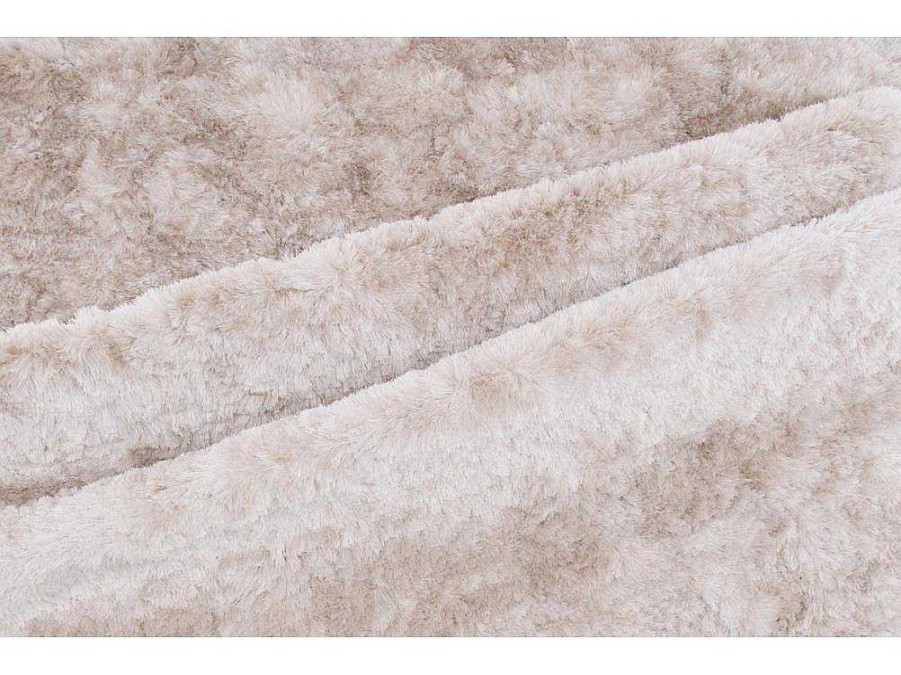 Vente-unique Woonkamertapijt | Shiva Vloerkleed 300X200 Cm Polyester Beige.