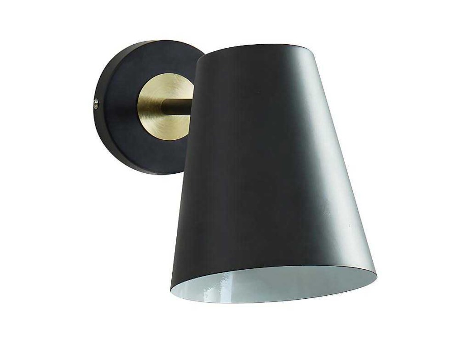 OZAIA Wandlamp | Wandlamp Met Vintage-Stijl Trevis - Ijzer - 14 X 16 X 33 Cm - Zwart