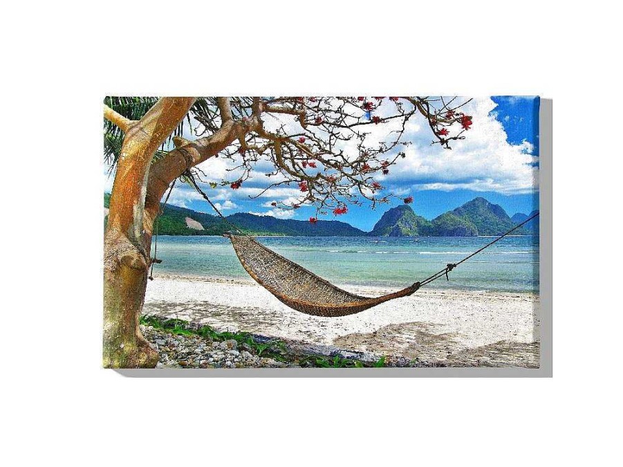 EPIKASA Decoratieve Wandplaat | Afdrukken Op Canvas Zee 4, Veelkleurig, 70X3X45 Cm, Epikasa