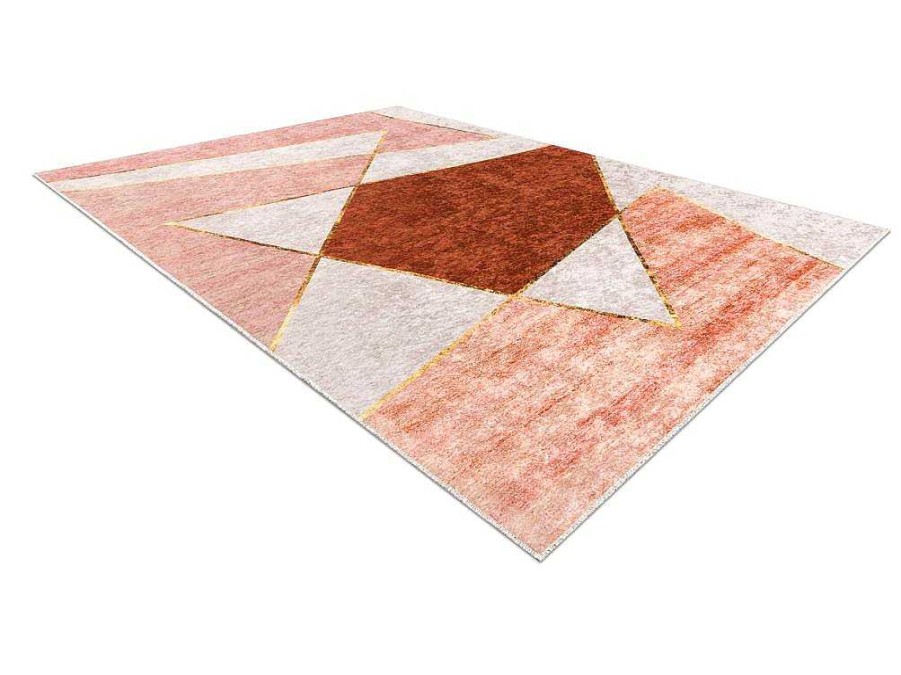 RugsX Klein Tapijt | Miro 52097.802 Tapijt Wasbaar Geometrisch Antislip - Roze 120X170 Cm