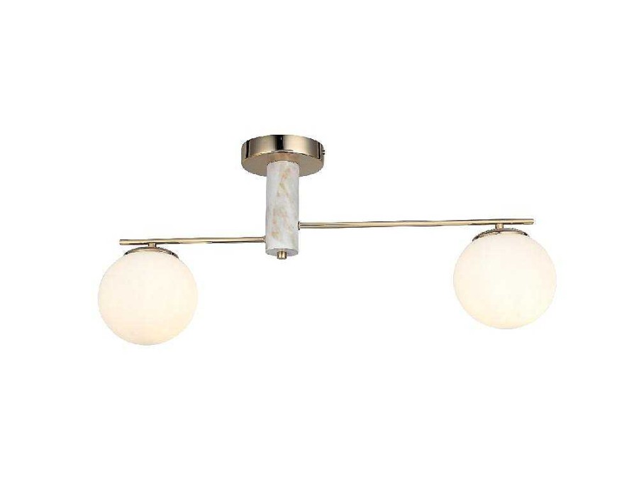 EPIKASA Plafondlamp | Biella Plafondlamp, Goud, Zilver, 15 X 68 X 32 Cm, Epikasa