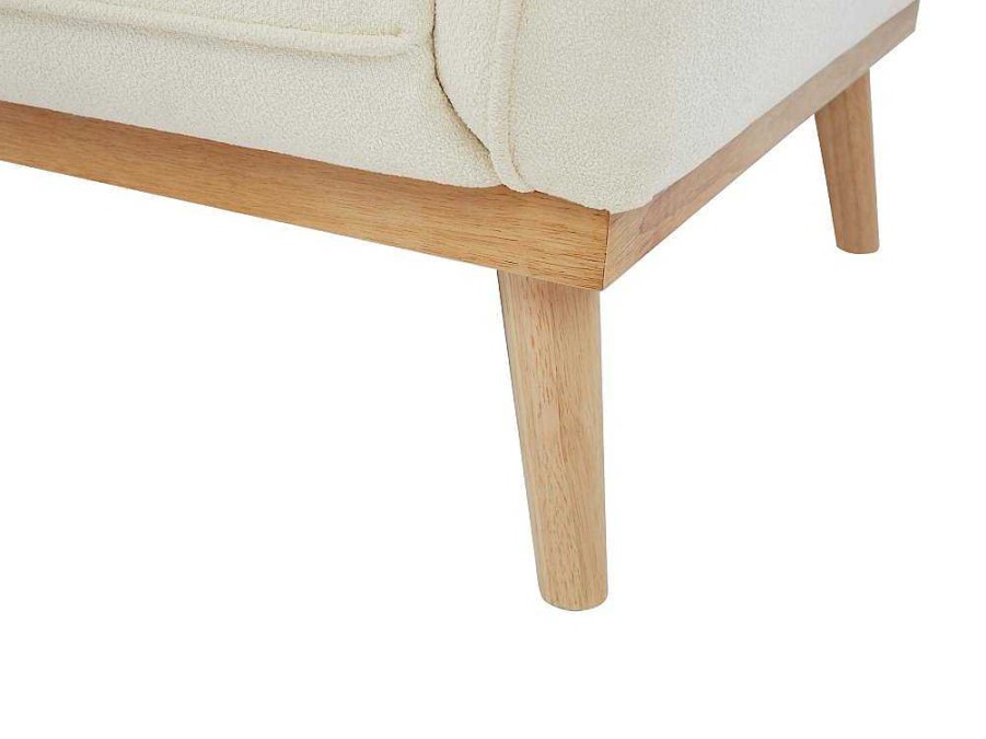 Vente-unique Scandinavisch | Zitbank Met 3 Plaatsen En Bekleding In Beige Textuurstof Fanira