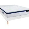 Palacio Set Matras En Lattenbodem | Set Bedbodem En Matras Pocketveren En Vormgeheugen Met Textuur Marquis Van Dreamea - Dikte 30 Cm - 140 X 190 Cm - Blauw