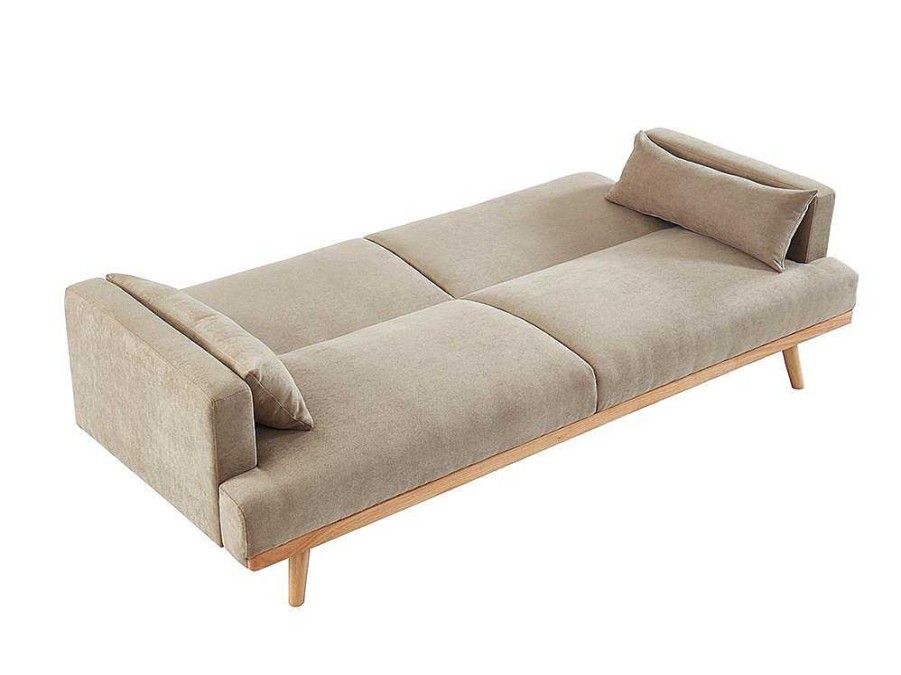 Vente-unique Scandinavisch | 3-Zitsslaapbank Van Stof Esme - Beige