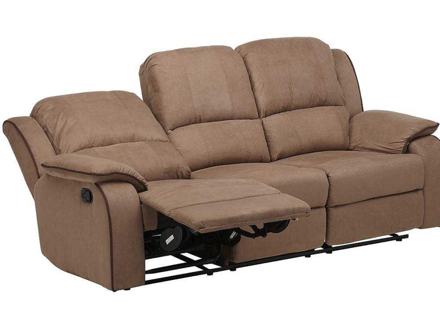 Vente-unique Aanbiedingen: Zitbank & Fauteuil | Driezits Relaxbank Microvezel Hernani - Taupe