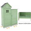 Vente-unique Tuinhuis | Massief Houten Tuinhuis Met Pvc Schuin Dak - 2 Planken 3 Klapdeuren - L118 X D54 X H173 Cm - Groen