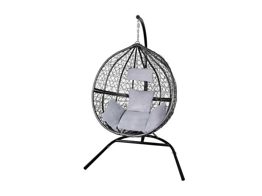 Monstershop Hangstoel | Hangstoel Egg Chair - Zwart - Max: 150 Kg