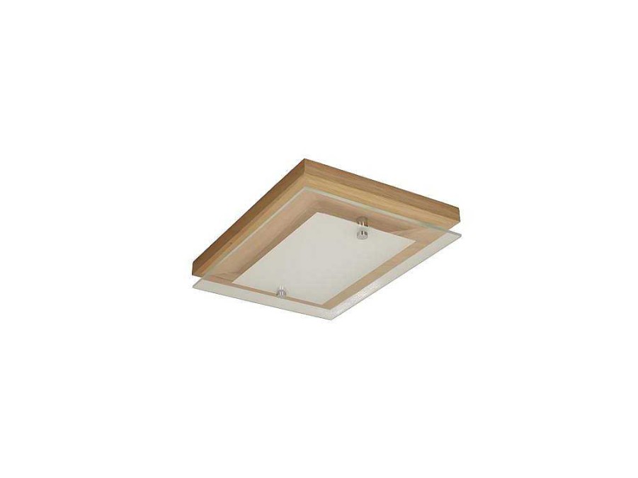 EPIKASA Plafondlamp | Finn Plafondlamp, Eik, Chroom, Wit, 29X21X6,5 Cm, Epikasa