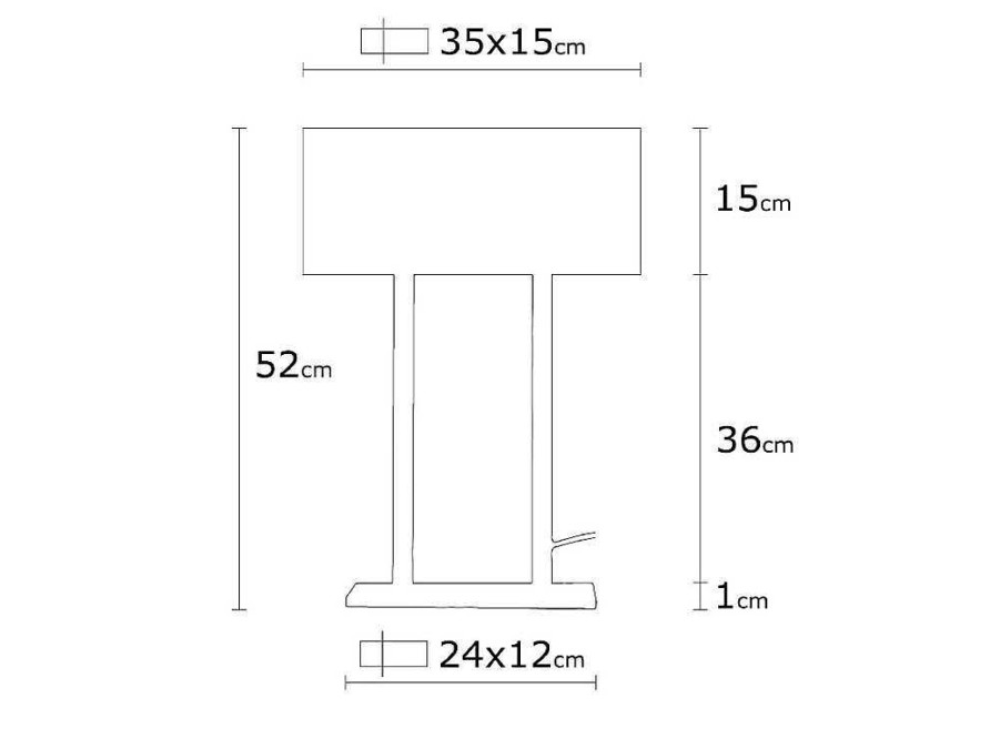 EPIKASA Lamp | Vicenza Tafellamp, Chroom, Wit, 35 X 15 X 52 Cm, Epikasa