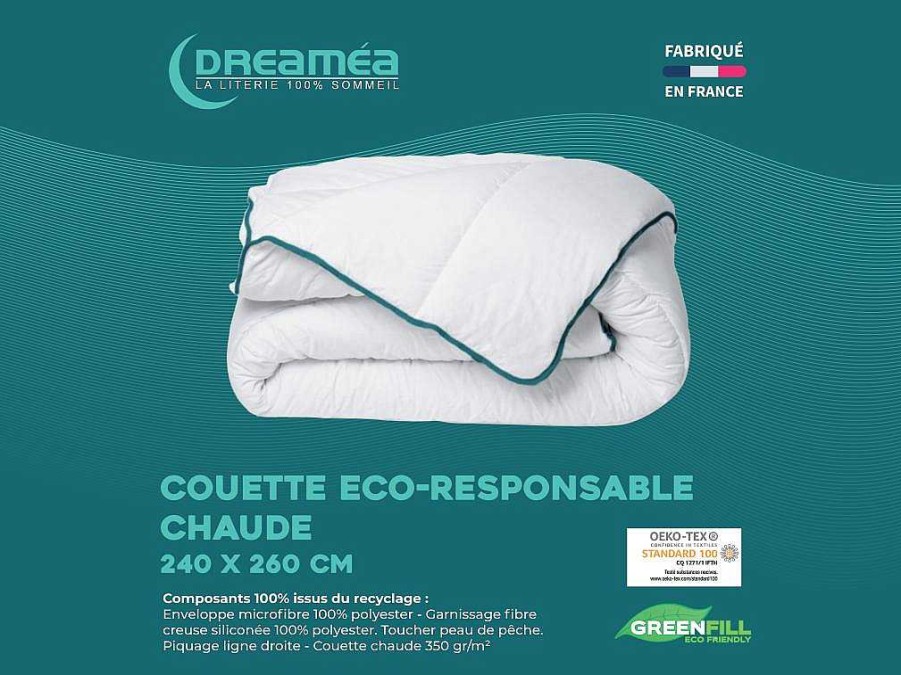 DREAMEA Dekbed | Gerecycled Warm Dekbed Van Dreamea In Microvezel - 240 X 260 Cm - 350 Gr/M - Rosa