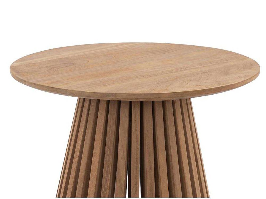 MYLIA Salontafel | Tuinbijzettafel Van Teakhout D50 Cm - Licht Naturel - Triani