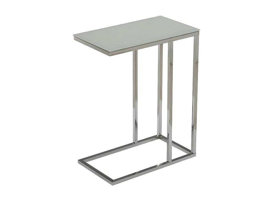 Vente-unique Bijzettafel | Salontafel Nelio - Gehard Glas - Wit