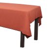 OZAIA Textiel Voor Eettafel | Set Van Tafellaken + 4 Servetten Van Linnen En Katoen - Zwarte Rand - Terracotta - 170 X 300 Cm - Borina