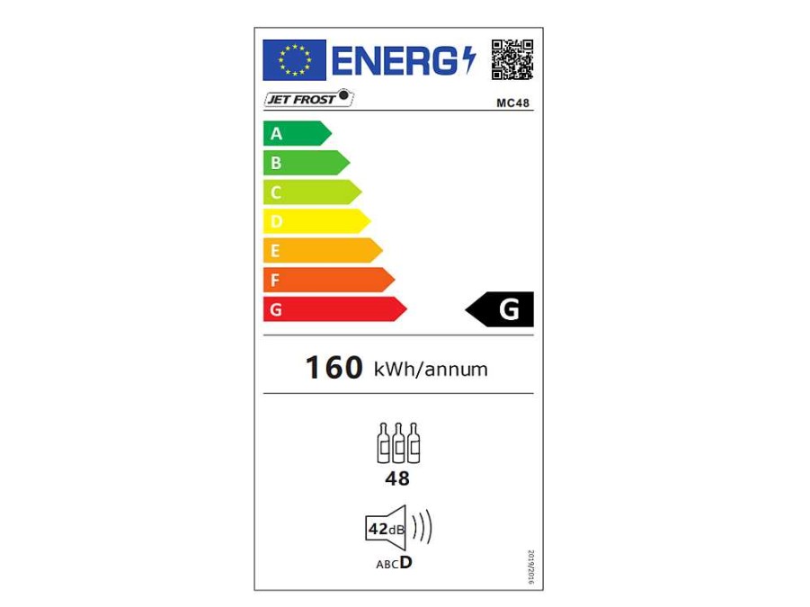 JETFROST Wijnkast | Wijnkoelkast - 48 Flessen - Regelbare Thermostaat