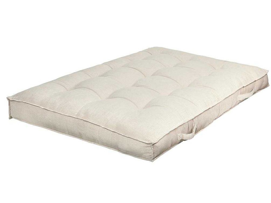 OZAIA Huistextiel | Palletkussen Van Ribfluweel - L120 X D80 Cm - Beige - Baila