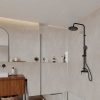 Shower & Design Douchekolom | Douchekolom Aita Van Mat Zwart Roestvrij Staal - 127 Cm