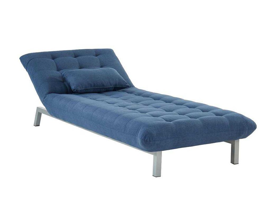 Vente-unique Chaise Longue | Chaise Longue Hornet - Blauw