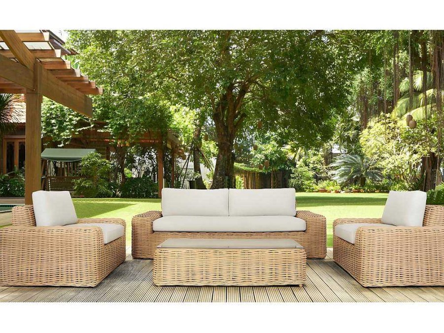 MYLIA Loungeset | Set Van 2 Tuinstoelen Obidos Van Gevlochten Hars