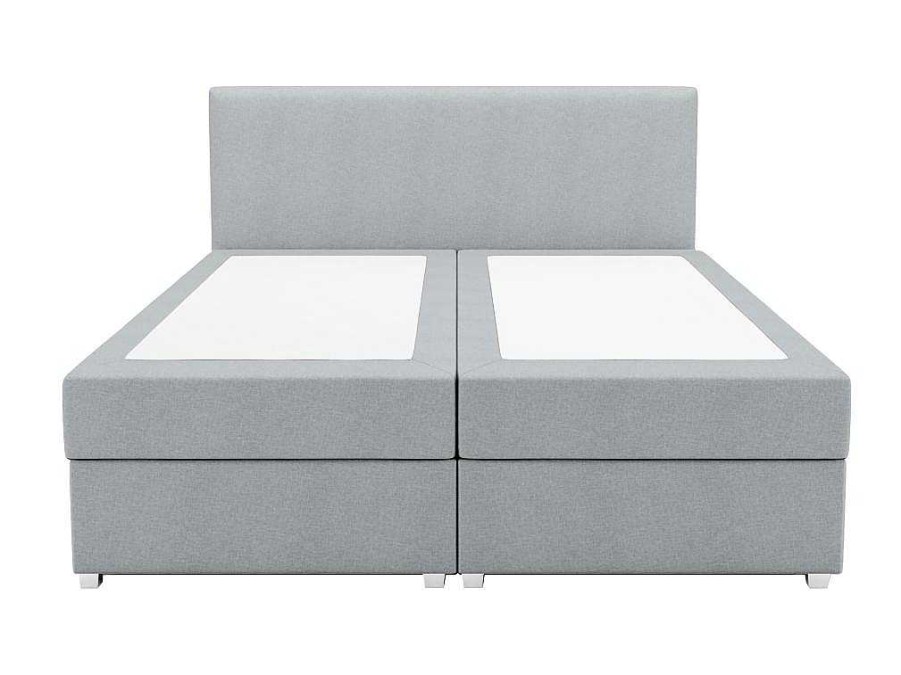 Ysmée Boxspringbed | Complete Set Met Boxspring En Hoofdbord + Bedbodem + Matras + Topmatras - 180 X 200 Cm - Stof - Lichtgrijs - Onan Van Ysmee