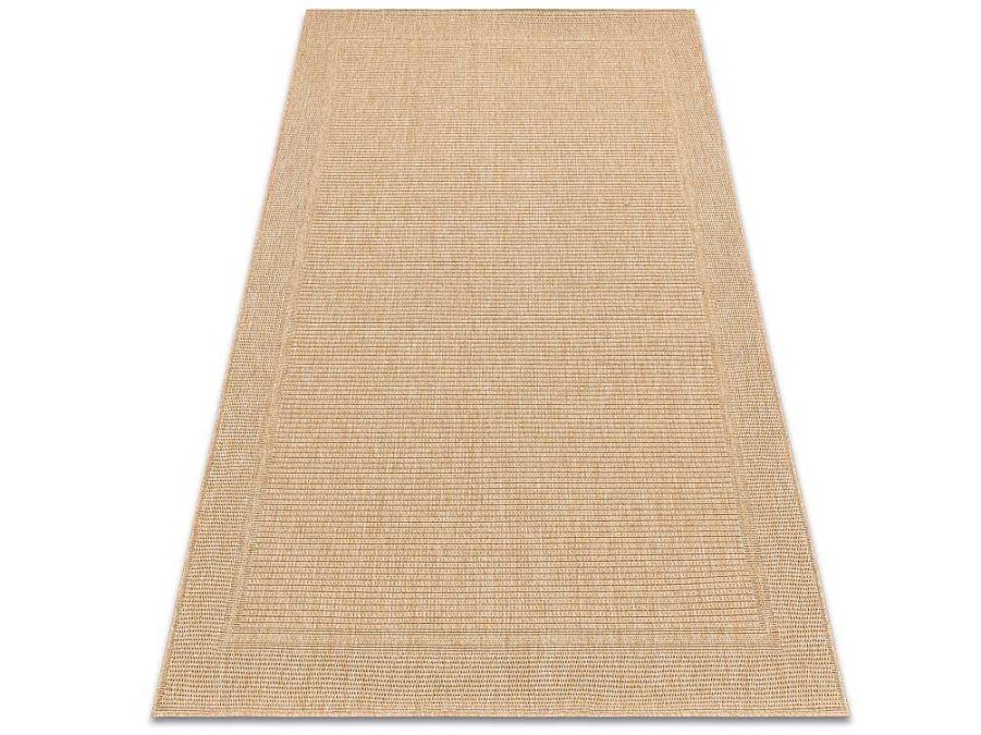 RugsX Tapijt Voor Buiten | Sisal Tapijt Timo 5979 Buitenshuis Kader Donker Beige 180X270 Cm