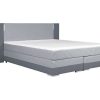 Ysmée Boxspringbed | Samenstelling Boxspring Hoofdbord Met Leds + Lattenbodems + Matras + Dekmatras Asti Van Ysmee - 160 X 200 Cm - Antraciet En Lichtgrijs