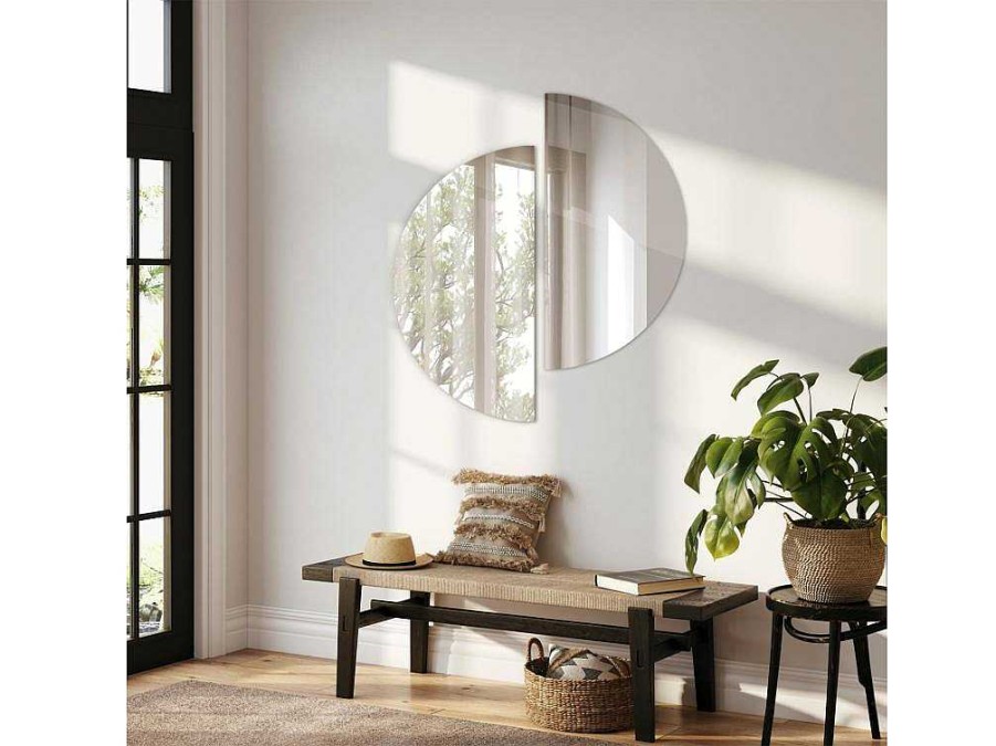 Vente-unique Spiegel | Decoratieve Halfcirkel Wandspiegel 1/2 O60