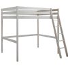 Vente-unique Kinderbed Hoogslaper | Hoogslaper Gedeon - 140 X 190 Cm - Massief Grenen - Gebleekt