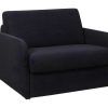 Vente-unique Uitklapbare Fauteuil | Slaapfauteuil Met Matras Van Stof Nadoa - Slaapafmeting 100 Cm - Donkergrijs