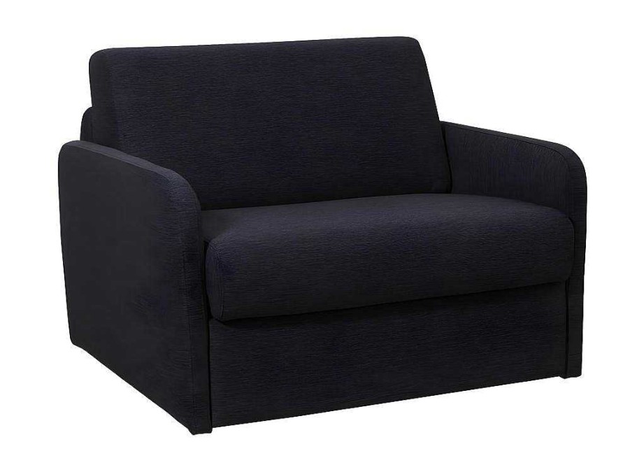 Vente-unique Uitklapbare Fauteuil | Slaapfauteuil Met Matras Van Stof Nadoa - Slaapafmeting 100 Cm - Donkergrijs