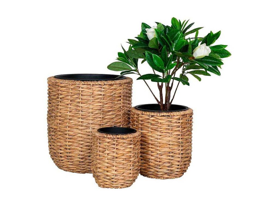 Vente-unique Decoratieobject Voor Binnen | Hanoi Planten Schuilplaatsen Set Van 3 Stuks. Buitenshuis Naturel.