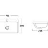 Shower & Design Wastafel | Rechthoekige Voorbouwwastafel Voor Badkamer Van Keramiek - 71,5 Cm - Wit - Yasmac Ii